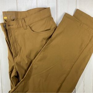 Eddie Bauer Travex Pants Mens 42x32 Brown Nylon Stretch Chino Travel Hiking